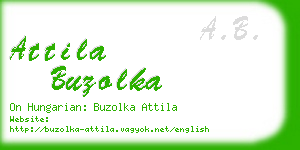 attila buzolka business card